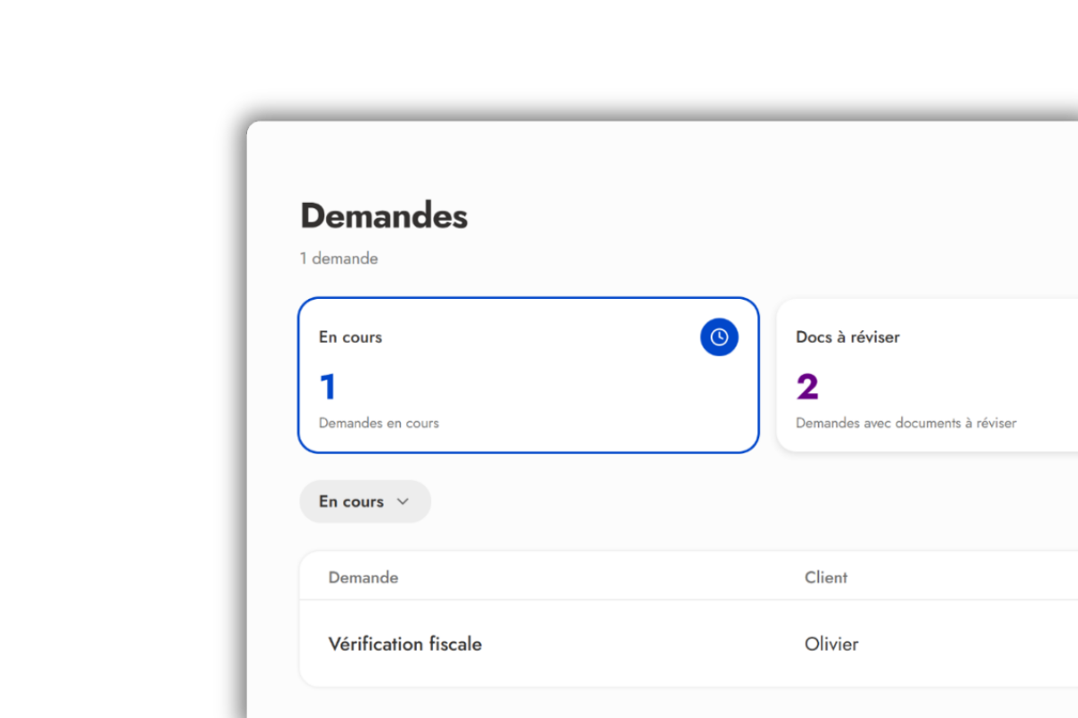 Suivi des demandes en cours